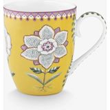 Pip Studio Lily & Lotus Sarı Porselen Kupa 350 ml