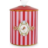 Pip Studio Love Birds Kırmızı Pembe Porselen Saklama Kabı 1300 Ml