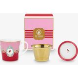 Pip Studio Love Birds Kırmızı Porselen Kupa Seti 250 ml