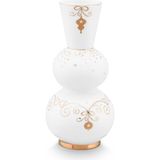 Pip Studio Royal Gold White Beyaz Porselen Vazo 15 cm - Renkli