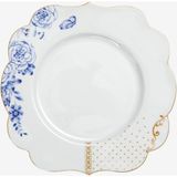 Pip Studio Royal White Mavi Beyaz Porselen Kahvaltı Tabağı 23,5 Cm 23,5 Cm - Mavi - Beyaz - Sofra Grubu