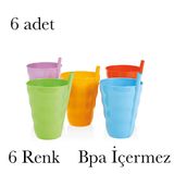 Pipetli Bardak Bpa İçermez Pipetli Bardak Meşrubat Bardağı