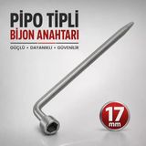Pipo Tipli Bijon Anahtarı L Tipi 17 Mm Oto Lastik Sökme Takma Lokma Anahtarı Bijon Sökme Aparatı