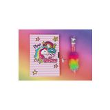 Pippa Unicorn Kilitli Hatıra Defteri Ve 6 Renk Peluş Kalem Set Magic