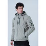 Pique BRONX26 Erkek Mont Baskı Detaylı Kapitone Astarlı Softshell Mont - 2XL - Mint