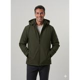 Pique BRONX26 Erkek Mont Baskı Detaylı Kapitone Astarlı Softshell Mont - Haki