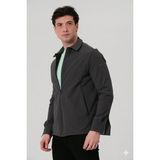 Pique Erkek Mevsimlik Ceket Fermuar Kapalı Likralı Erkek Overshirt Mont Wesley - Antrasit