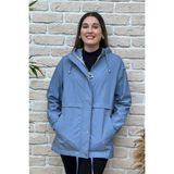 PIQUE Hscstore Kadın Kapüşonlu Fermuarlı Mevsimlik Mavi Mont- GILMORE24