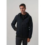Pique Sılva Erkek Mont Kapüşonlu Softshell Ribanalı Mont - Lacivert
