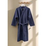 Piquea Kimono Bornoz – %100 Pamuk , Unisex - S - M - Lacivert