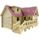 Piramigo 3D Ahşap Maket Eflatun Ev