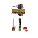 PİRAMİGO Ahşap Baykuş Tütsülük Ve Tütsü Favori Mix Set 120 Sticks Tütsü
