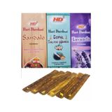 Piramigo Sandal Adaçayı/Kopal Ve Lavanta 3 Paket Tütsü Ve Ahşap Işlemeli Tütsülük