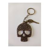 PİRAMİGO Sugar Kuru Kafa Ve Tabanca Bronz Anahtarlık Kutulu Sugar Skull