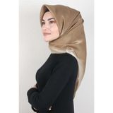 PİRAMİT Kehribar Simli Eşarp 3009-35 Sütlü Kahve