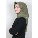 PİRAMİT Kehribar Simli Eşarp 4009-14 Haki