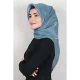 PİRAMİT Kehribar Simli Eşarp 4009-2 Turkuaz