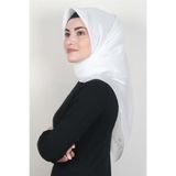 PİRAMİT Kehribar Simli Eşarp 4009-3 Beyaz