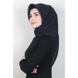 PİRAMİT Kehribar Simli Eşarp 4009-5 Lacivert