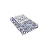 Piramit Müslin Yorgan/Yatak Örtüsü (Lacivert, Çift Kişilik)