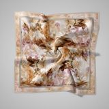Piramit Naturel Eşarp | Gizem - Krem - 90 x 90 cm