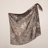 Piramit Naturel Eşarp | Renkli Esinti - Kahverengi - 90 x 90 cm
