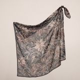 Piramit Naturel Eşarp | Renkli Esinti - Patlıcan Moru - 90 x 90 cm