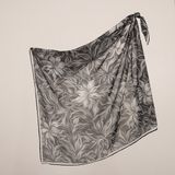 Piramit Naturel Eşarp | Renkli Esinti - Siyah - 90 x 90 cm