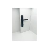Piramit Siyah Lüx Kare Aynalı Wc Banyo Kapı Kolu Sol Basar 1 Takım