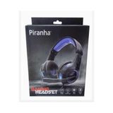 Piranha 2145 Gaming Kulaklık, Işıklı, Mikrofonlu, Mavi LED Aydınlatma, Kumaş Kaplamalı Kablo