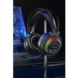 Piranha 2175 RGB LED Işıklı Kulak Üstü Kablolu Oyuncu Kulaklığı / Gaming / Mikrofon / 2.2m Kablo Uzunluğu