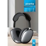 Piranha 2221S Kablosuz Bluetooth Kulak Üstü Kulaklık Siyah Mikrofonlu Ekstra Bas Özelliği ile