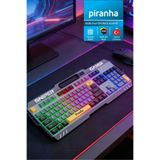 Piranha 2360 Kablolu RGB Oyuncu Klavyesi | RGB LED Ambiyans Işık | 1.5 m Kablo | Türkçe Q Klavye