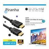 Piranha 3377 Hdmi 2.0 Görüntü Ve Ses Aktarıcı Kablo Siyah