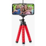 Piranha 5425-K Tripod Telefon Tutucu | Ahtapot Esnek Stand | 360° Dönebilir | Universal Cep Telefon - Kırmızı
