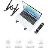 Piranha 5466 Katlanabilir Kaydırmaz Ayarlı Notebook Standı Yükseltici / Ayarlanabilir 10 Farklı Açı / Laptop - Siyah