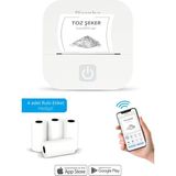 Piranha 5510 Bluetooth Etiket Makinesi Beyaz 1 Adet 8,5 x 8,5 x 4 Ölçülerle Taşınabilir