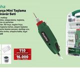 Piranha Mini Matkap Gravür Seti Mini Drill Mini El Matkabı 110pcs