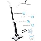 Pirantech Buharlı Mop 1250W 180 Derece Dönebilen Başlık Halı ve Sert Zemin Temizleyici Yanında Hediye Cam Silme Aparatı - Beyaz
