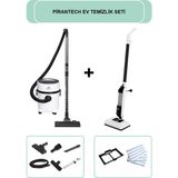 Pirantech Es-07 Panda Islak & Kuru Elektrikli Süpürge // CB-702 Buharlı Mop - Beyaz