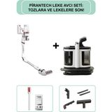 Pirantech ES-330 Pro Kablosuz Dikey Süpürge & V22C Koltuk ve Halı Yıkama Makinesi - Beyaz