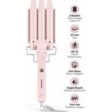 Pirantech Ks-33 Wag Maşası 3X25 mm 120W Su Dalgası Saç Maşası - Pembe