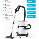 Pirantech RLZ-208 2400W Çok Amaçlı Buharlı Temizlik Robotu 20L Aksesuarlar ile Etkili Temizlik - Beyaz