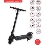 PiranTech X9 Çıkarılabilir Bataryalı 850 W Siyah Elektrikli Scooter