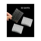 PİRAYE AKSESUAR 50 Sayfa - 1200 Adet Takma Tırnak Yapıştırıcı Sticker - Şeffaf Renk Çift Taraflı Sticker Bant