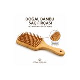 PİRAYE AKSESUAR Büyük Boy Bambu Saç Tarağı Tüm Saç Tipleri