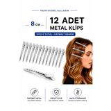 PİRAYE AKSESUAR Saç Klipsi Metal Toka 12 Adet • Saç Klipsi • Saç Tokası