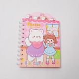 Piraye Gift Kawai Karakterleri Ayraçlı Defter