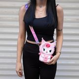 Piraye Gift Kawai Kuromi Büyük Boy Omuz Çantası - 01P-Pembe