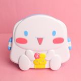 Piraye Gift Kawaii Cinnamoroll Bölmeli Plastik Kaşıklı Beslenme Yemek Kabı Mavi